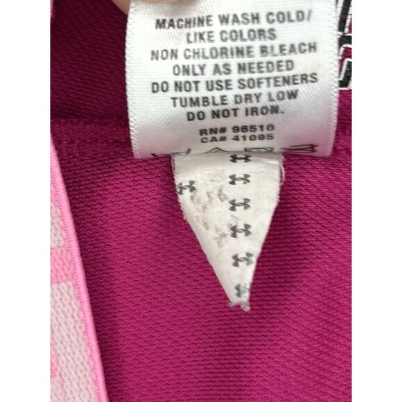 Under Armour Barbiecore Athletic Shorts Womens L Lightweight Workout Logo Gym - Picture 4 of 8